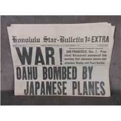 December 7, 1941 Edmonton Star Bulletin "War"