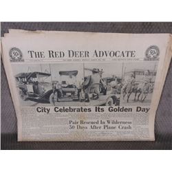 March 25, 1963 Red Deer Advocate "50th Anniversary of Red Deer"