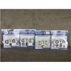 4 Silver Utility Rings - New