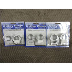 3 B-Square Silver Rings