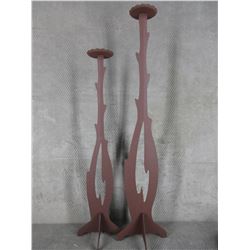2 Metal Candle Stands