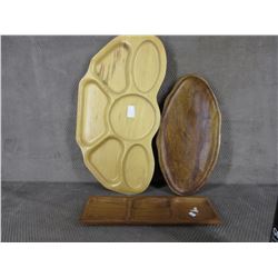 3 Wood Trays