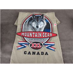 New Wolf T-Shirt Brown XL Made In Canada