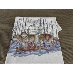 New Wolf T-Shirt Grey XXL Made In Canada