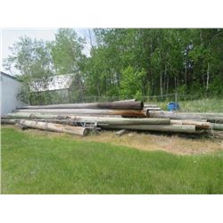 20 Items - 10- 30' Plus Treated Hydro Poles 10 Approx 1/2 size 12' to 20' , 2 PPcs Al Pipe Section T