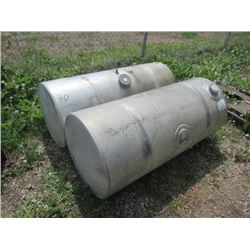 2 Aluminum Fuel Saddle Tanks Off Truck- 100 Gal Each