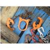 Image 2 : Approx 15 Items - 6 Chains & Hooks, 2 Load Binders Loading Straps, Chain Grip Pullers, Hooks