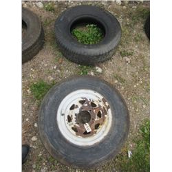 1) Nanco ST 225/75D-15 Tire & Rim, 1) Carlisle ST 225/75R 15 New Tire