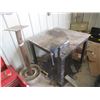 Image 1 : 2 Items - Power Tool Stand, Steel Welding Table w Vice 33" x 33"