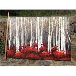 Decorative Painting of Birch Trees