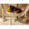 Image 2 : Westmoreland Milk Glass Dolphin Fish Shell with Candle Holders