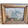 Image 2 : Vintage Landscape Painting "Wetterhorn" in Ornate Gold Gilt Frame