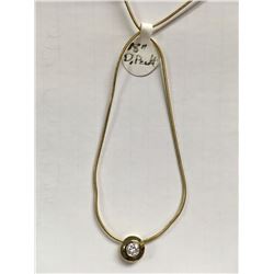 14k Diamond Solitaire Necklace