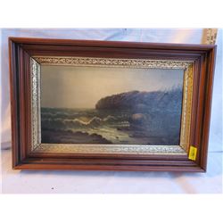 Vintage Seascape Oil Painting