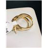 Image 2 : 14k Gold Diamond Hoop Earrings