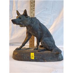 L. RIche Bronze German Shepherd Statue