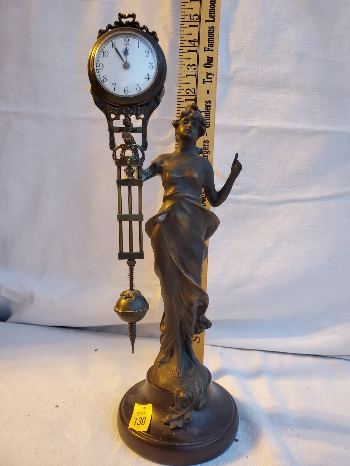 Antique Junghans Diana Mystery Swinger Clock