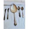 Image 1 : Vintage Sterling Silver Spoons and Butter Knives