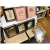 Image 1 : Vintage Lithographs with an Accent Mirror