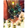 Image 2 : Green Glass Wine Decanter Set