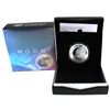 Image 1 : Australia Mint Issue: 2019 $5 The Earth & Beyond - The Moon 1oz Fine Silver Domed Coloured Coin (TAX