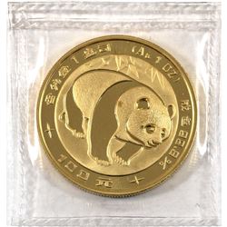 China 1983 100 Yuan 1oz .999 Gold Panda still sealed in original plastic holder.