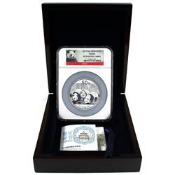 China 2013 China 5 Yuan 5oz Silver Panda NGC PF-70 Ultra Cameo Inside Deluxe Display Box with COA (T