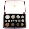 Image 1 : Great Britian 1937 15-coin Specimen Set commemorating King George the 6th. Coins come in Original Di