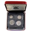 Image 1 : Great Britian 1953 4-coin Maundy Money Set, in original Display Case! Low Mintage Year! Coins are ch