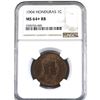 Image 1 : Honduras 1904 1-cent NGC Certified MS-64+ Red & Brown. Coin is nearly fully red with great eye appea