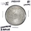 Image 1 : Mexico 1894 ZS FZ 8 Reales (Zacatecas) in BU Condition. Bright coin with several die cracks and anom