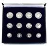 Image 1 : Mexico 1986 World Championship of Football (soccer) 12-coin Silver Proof set in original box and C.O