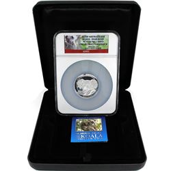 Perth Mint Issue: 2014P Australia Silver 5oz Concave Koala High Relief NGC PF-70 Ultra Cameo One of
