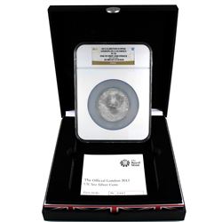 Royal Mint Issue: 2012 Great Britain 5oz Silver 10 Pound London 2012 Olympics NGC PF-70. One of the