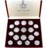 Image 2 : Russia 1980 Moscow Olympics 28-coin Silver Proof coins in set with original box. This set includes 1