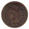Image 4 : 1-cent 1877 Indian Head in approximate G-VG condition *Key Date*. Full date and lettering with nice