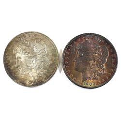 United States Silver $1 1883-O & 1900 both in Brilliant Uncirculated condition with attractive tonin