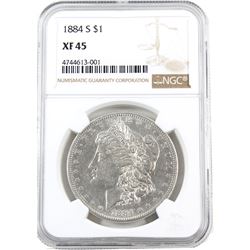 United States Silver $1 1884 NGC Certified XF-45