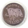 Image 1 : Scarce Vintage 1oz Fine Silver Johnson Matthey Alaska 25 Years Commemorative Proof Round! Beautiful