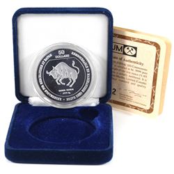 Scarce Johnson Matthey $50 Timothy Eaton Zodiac Taurus 1oz Fine Silver Round (TAX Exempt). Serial #0