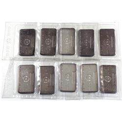 10x Consecutive Royal Canadian Mint 1oz 'C Series' Fine Silver Bars Sealed (TAX Exempt). Bars come s