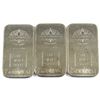 Image 1 : 3x 1981 Engelhard 'Maple Leaf' 1oz Silver Bar Collection (TAX Exempt). Serial #093736, #093713, #093