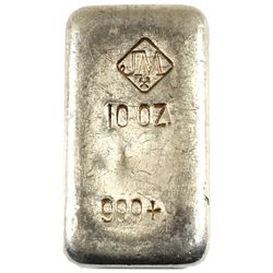 SCARCE! Johnson Matthey USA 10oz Small Logo 'Tight Space 999' Fine Silver Bar (Tax Exempt)