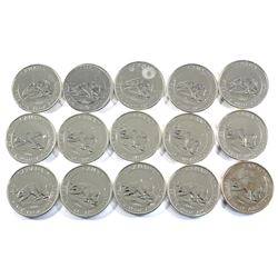 RCM Issue: 15x 2013 $8 Polar Bear 1.5oz Fine Silver Coins in Original Tube (TAX Exempt). Note coins
