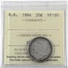Image 1 : New Brunswick 20-cent 1864 ICCS Certified VF-20.