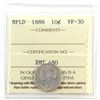 Image 1 : Newfoundland 10-cent 1888 ICCS Certified VF-30 *Key Date!*