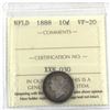 Image 1 : Newfoundland 10-cent 1888 ICCS Certified VF-20 *Key Date*