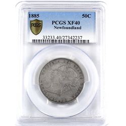 Newfoundland 50-cent 1885 PCGS Certified XF-40.