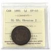 Image 1 : 1-cent 1891 SL SD, Obverse 2 ICCS Certified EF-40