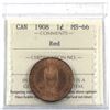 Image 1 : 1-cent 1908 ICCS Certified MS-66 Red. A well struck coin with bright lustrous fields.